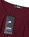 Laksmi Women's Long Sleeve Round Neck Front Pleated Blouse Top