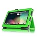 Fintie Folio Case for Alldaymall A88X / A88S / A88 7-inch Quad Core Google Android 4.4 KitKat Tablet, Premium PU Leather Standing Cover with Stylus Loop, Green