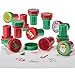 Prextex 12 Pack Christmas Stampers Holiday Stampers Assortment for Kids Great Christmas Stocking Stuffer
