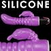 Silicone Ribbed G-spot Rabbit Vibrator Purple