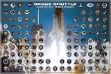 Art Poster Print - Space Shuttle - Mission Insignias - Artist: Anonymous - Poster Size: 36 X 24 inches