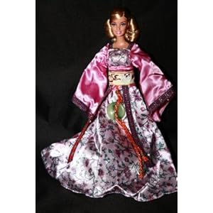 Elegant Purple Kimono, Handmade to Fit the Barbie Sized Doll Elegant Purple Kimono, Handmade to Fit the Barbie Sized Doll