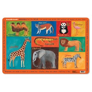 Crocodile Creek Placemat Wild Animals