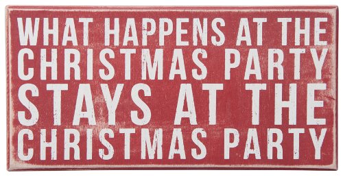 Primitives by Kathy Christmas Party Box Sign