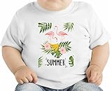 Summer flamingo オーガニックベビーTシャツ 12 - 18 Months