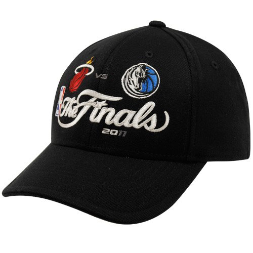 adidas Miami Heat vs. Dallas Mavericks Black 2011 NBA Finals Dueling Flex Fit Hat ()