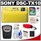 Sony Cyber-Shot DSC-TX10 Shock & Waterproof Digital Camera (Green) with 16G ....
