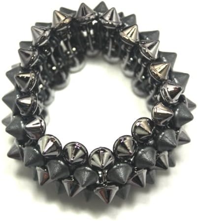 Grayish 5 Row Small Spike Bracelet [Apparel]
