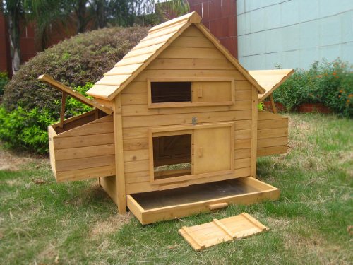 Chicken Coop Poultry House Hen Ark  Two Nesting 