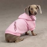 Dog Apparel - East Side Collection Zebra Hoodie For Dogs - Pink - Medium