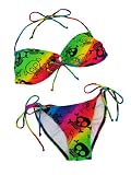 Rainbow Skulls String Bikini
