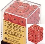 Chessex Speckled 12mm d6 Fire Dice Block 36 Dice