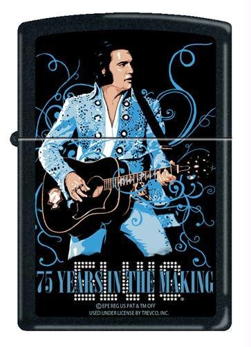Zippo Elvis Presley 75th Anniversary Lighter, 24866, Black Matte