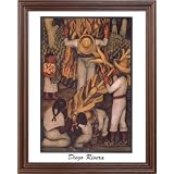 Diego Rivera Corn Harvest Wall Decor Contemporary Picture Framed Art Print by Art Prints Inc
