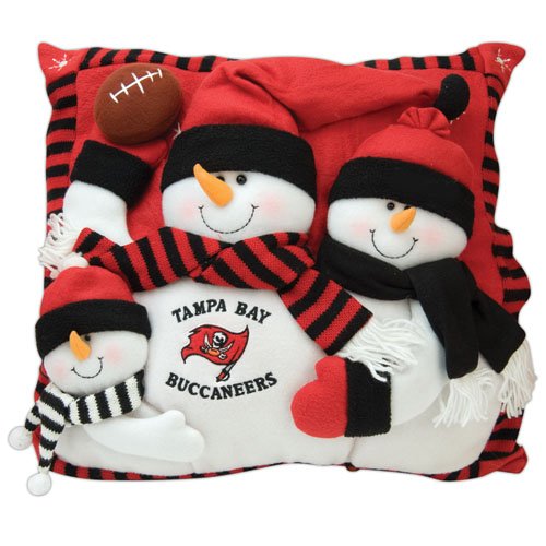 Tampa Bay Buccaneers Snowman Family Pillow