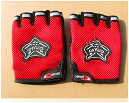 Mens Cycling Fingerless Gloves Sports Ciclismo Guantes Bicycle Motorcycle Cycle Motocross Gloves Bike Racing Game Luva - Red , Free Size
