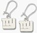 New York Giants Sterling Silver Dangle Earrings