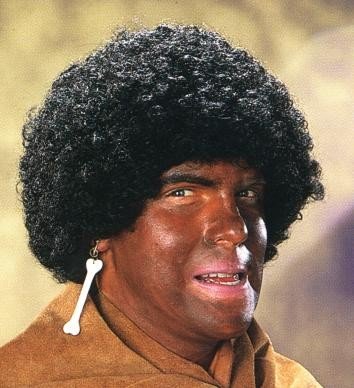 Afro-Perücke, schwarz