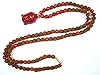 Yoga Energy Mala Rudraksha Coral Beads Protection Malas Buddha Pendant Necklace ~ Meditation Gift