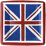Caspari Union Jack Paper Salad/Dessert Platess, 8 Count
