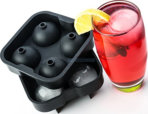 First Like Ice Ball Maker ✮ Novelty Food-Grade Silicone Mold Tray ✮ 4 x 4.5cm Balls ✮ Premium Quality