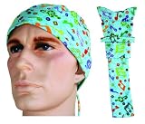 COLORFUL SURGICAL CAP WITH MATCHING STETHOSCOPE COVER MUSIC IN THE AIR