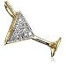 14k Yellow Gold Diamond Martini Pendant (.07 cttw, I-J Color, I1-I2 Clarity)