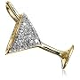 14k Yellow Gold Diamond Martini Pendant (.07 cttw, I-J Color, I1-I2 Clarity)