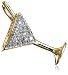 Jewelry : 14k Yellow Gold Diamond Martini Pendant (.07 cttw, I-J Color, I1-I2 Clarity)
