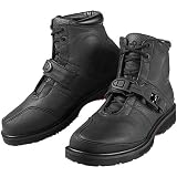 Icon Super Duty 3 Men's Leather Road Race Motorcycle Boots - Color: Stealth, Size: 10.5