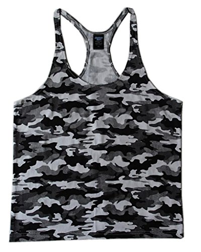 Camo Men's Workout Tank Top Stringer Shirt Gym