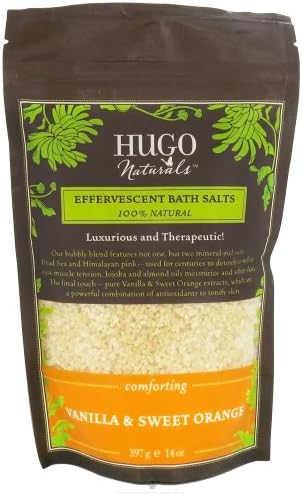 Hugo Naturals - Effervescent Bath Salts Comforting Vanilla & Sweet Orange