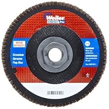 Weiler Vortec Pro Abrasive Flap Disc, Type 27, Threaded Hole, Phenolic Backing, Zirconia Alumina, 4-1/2" Dia., 60 Grit (Pack of 1)