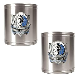 Dallas Mavericks NBA 2pc Stainless Steel Can Holder Set - Primary Logo by Great American Products