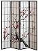 4 panel Cherry Blossom Design Room Divider, 4-PANEL, BLACK