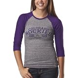 License Juniors Colorado Rockies Tee - Heather Charcoal/Purple