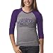 License Juniors Colorado Rockies Tee - Heather Charcoal/Purple S