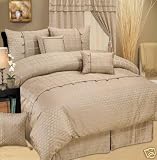 Review   / 11pc King Bed in a Bag Arlington Taupe Comforter Set -1000tc Sheet Set Included