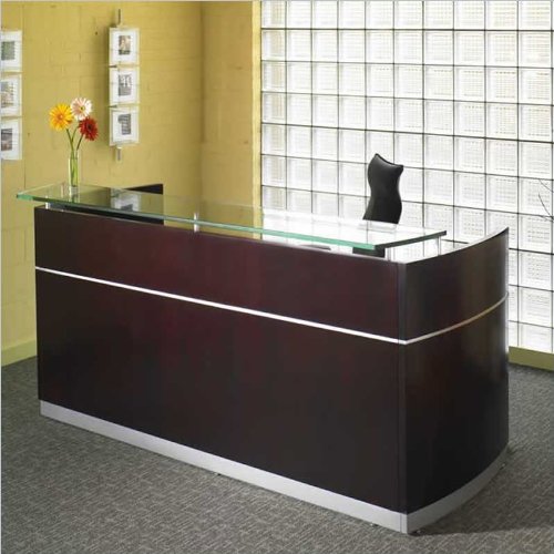 Sierra Cherry on Cherry Veneer Mayline Napoli Reception Desk