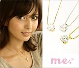 me. 一粒ストーンネックレス ピンクゴールド 95-0039 ピンクゴールド ネックレス