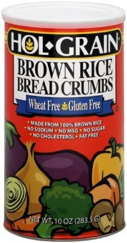 Hol-Grain Brown Rice Bread Crumbs, Wheat Free, Gluten Free, 8-Ounce, (Pack of 3) by Quigg