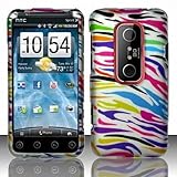 HTC EVO 3D Accessory - Colorful Zebra Protective Hard Case Cover Design for ....