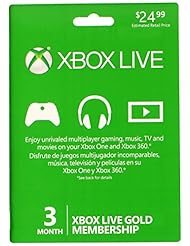 Video Games: Microsoft Xbox Live 3 Month Gold Card - Microsoft Software