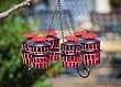 Red Glass Mosaic Hummingbird Feeder