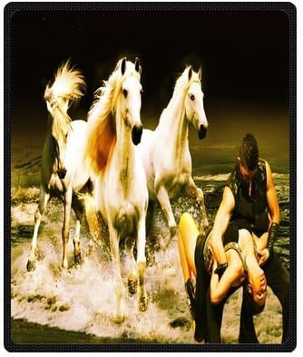 Daniellestore Custom Dancing With Horses Super Soft Fleece Throw Blanket Cozy Throw Light Weight Blanket Sofa/ Couch/ Travel Throw Blanket 50x60 Inch