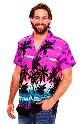 Funky Hawaiian Shirt, Beachpurple, 3XL