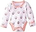 L'ovedbaby Unisex-Baby Newborn Organic Gloved-Sleeve Bodysuit, Coral Cupcake, 3-6 Months