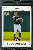2007 Topps Opening Day #163 Troy Tulowitzki RC - Colorado Rockies - Baseball Rookie Card - Mint Condition - Shipped in Protective Display Case