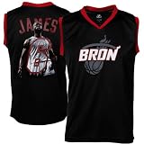 NBA Majestic LeBron James Miami Heat Youth Bron Notorious Jersey - Black (Medium)