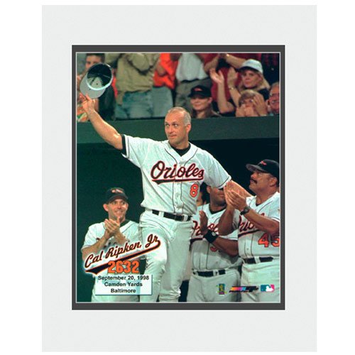 Baltimore Orioles Cal Ripken, Jr. 2632Nd Game Matted Photo